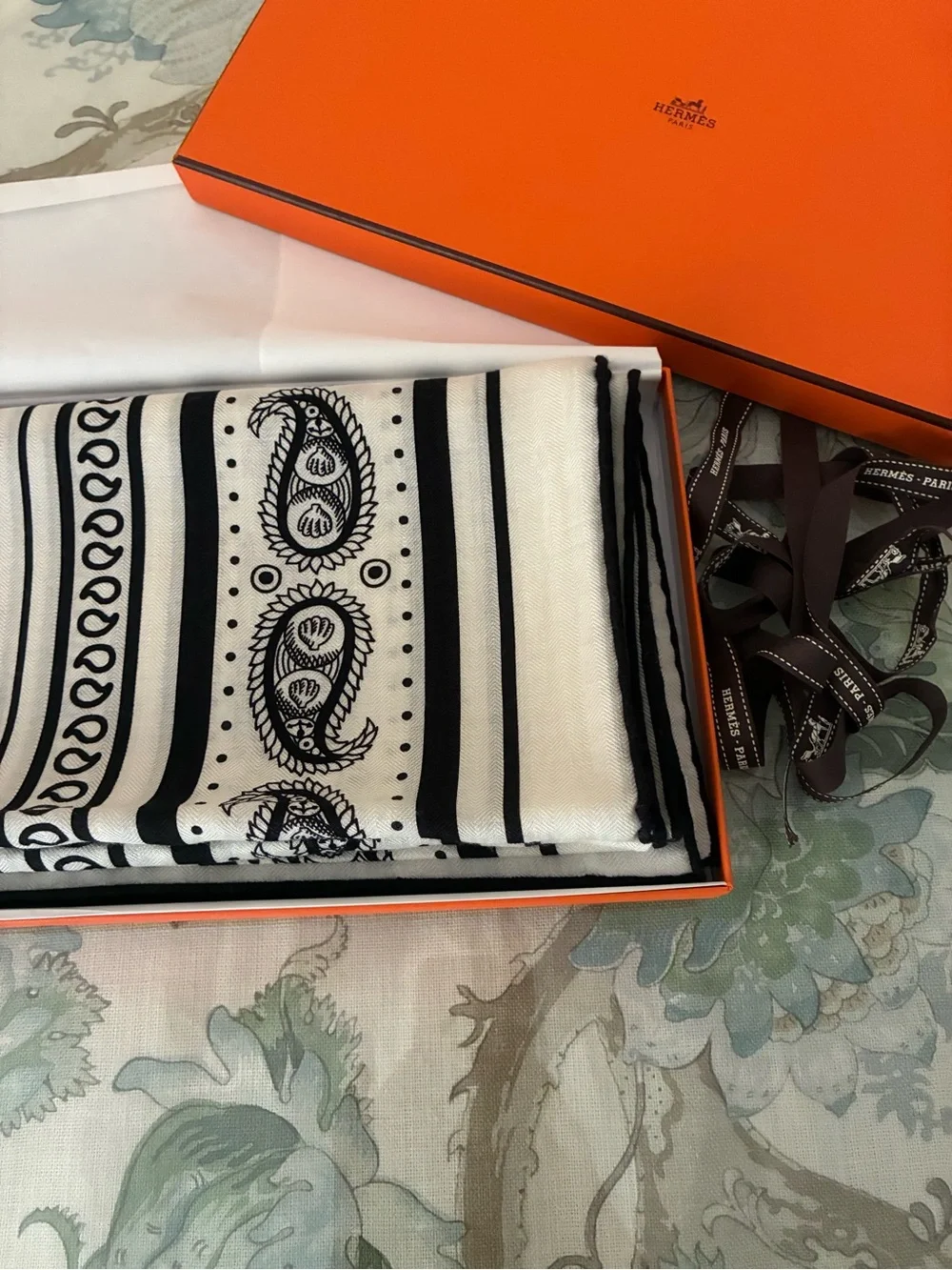 Hermes Tatouages Marins Bandana 140vm Cashmere/Silk NWT